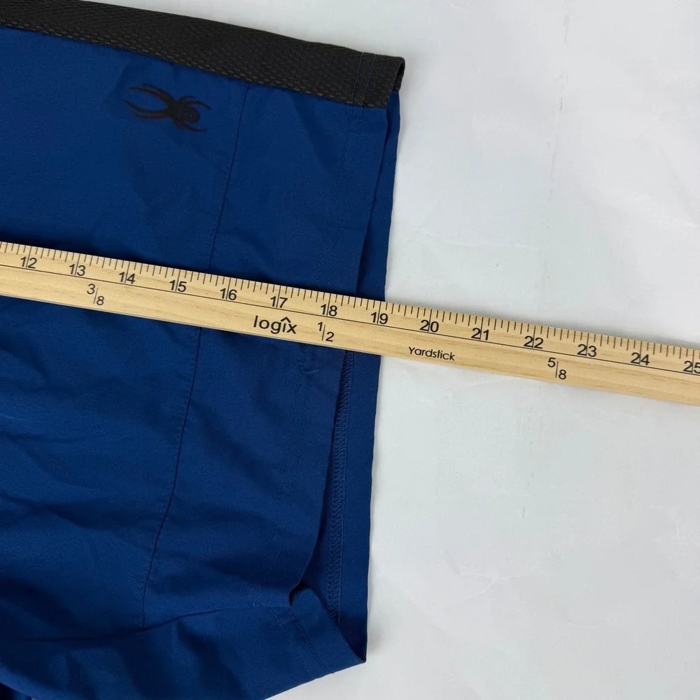 Spyder Active Men Blue Athletic Workout Shorts Size XL TG ProWeb Zip Pockets‎